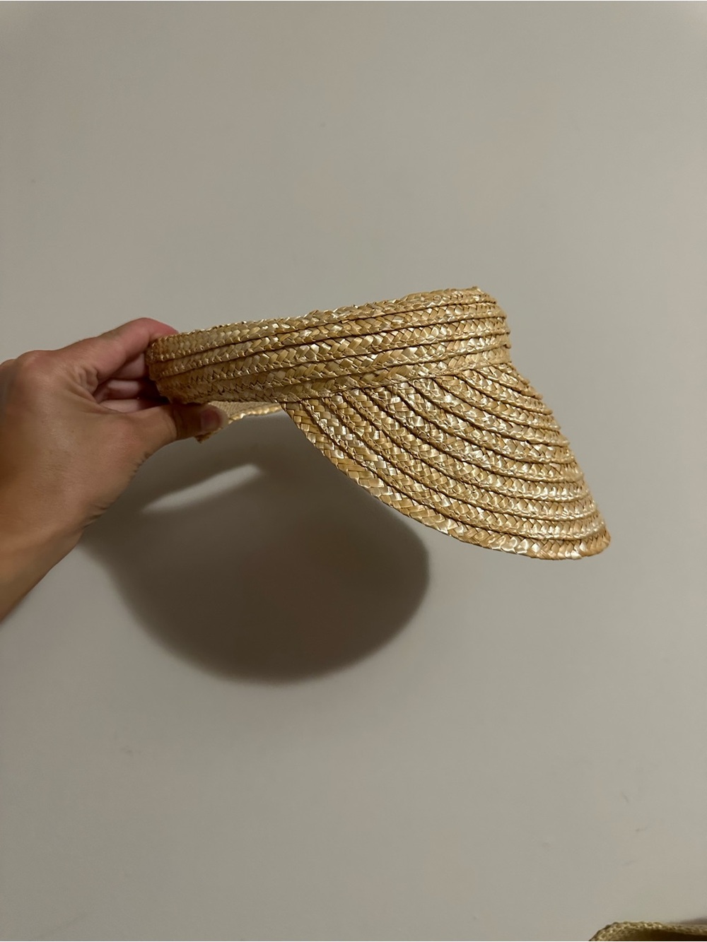 Vintage Natural Straw Visor
